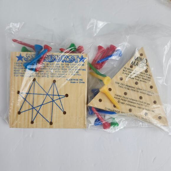 Solid Wood Teasers 7 Different Brain Busters Round Tin NEW Game Night Challenge - Picture 6 of 9